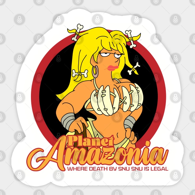 Blonde Amazon Goddess Sticker by Teesbyhugo